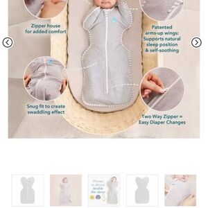 Love to Dream Gray Baby Swaddle Sack